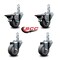 Service Caster 3'' Thermoplastic Rubber Swivel 3/4'' Square Stem Caster Set 2 Brakes, 4PK SCC-SQ20S314-TPRB-PLB-34-2-S-2 - alternate 5